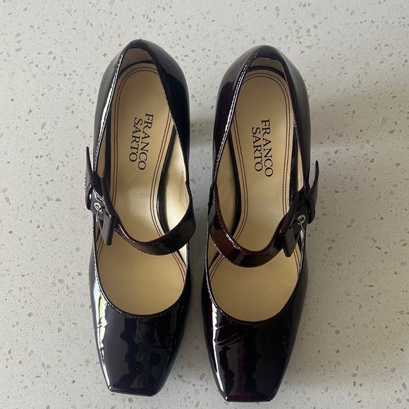 Franco Sarto Patent Leather Mary Jane Heels, Size 8M, 3" Heels - Picture 2 of 11